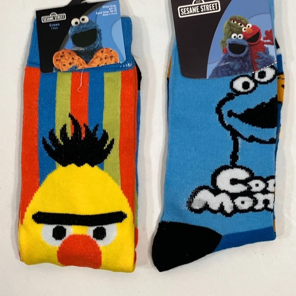 Sesame Street Blue and Yellow Casual Socks